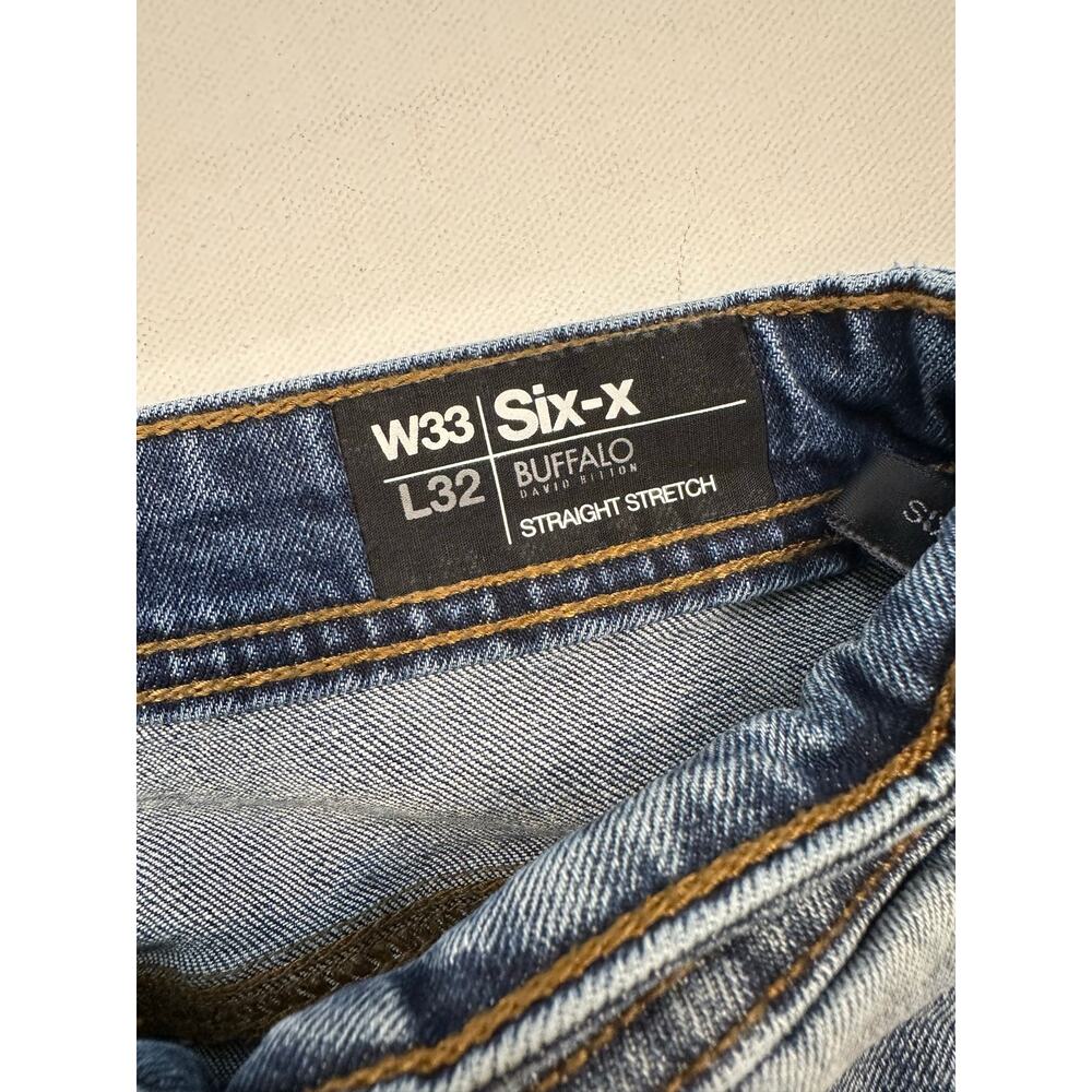 Buffalo David Bitton Six-X Straight Stretch Denim Jeans Size 33 x 32 - Picture 7 of 7